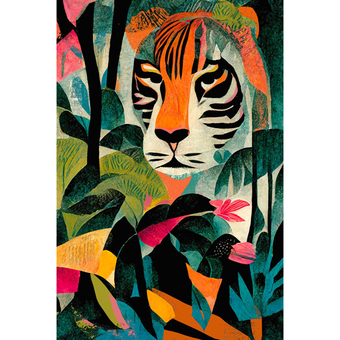 Tableau jungle tigrou  Toile imprimée