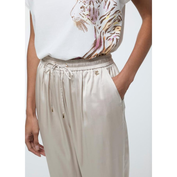 Vita elastica da jogger in raso