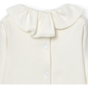 Camiseta bebé manga larga cuello volante