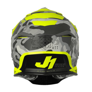 CASCO OFFROAD  J39 KINETIC CAMO RED LIME FLUO YELLOW (MATT) JUST1