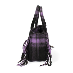 Borsa a mano da donna - Modello False - 100% lana e tessuto - 30.0 x 22.0 x 15.0 cm