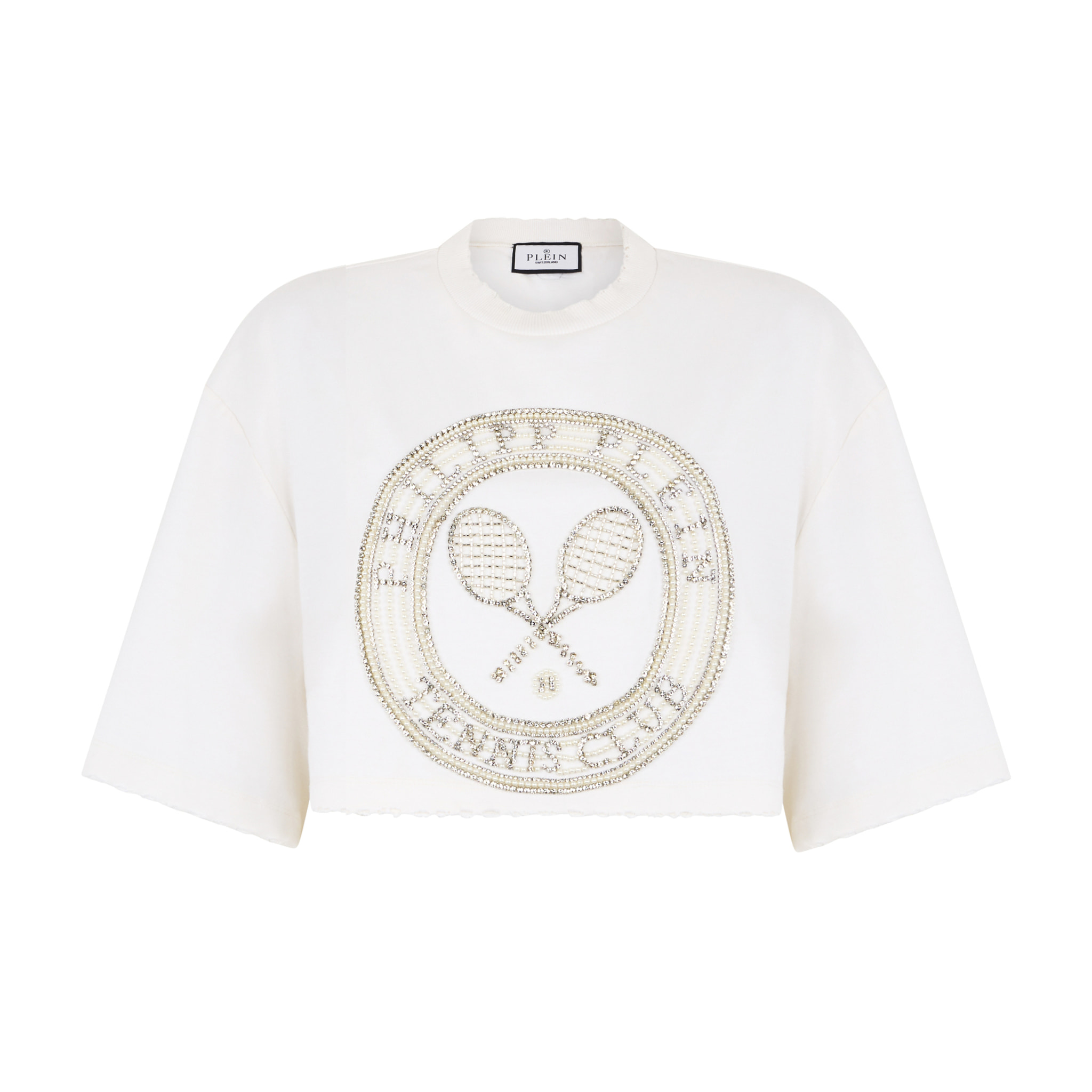 PHILIPP PLEIN Cropped T-Shirt Tennis Club