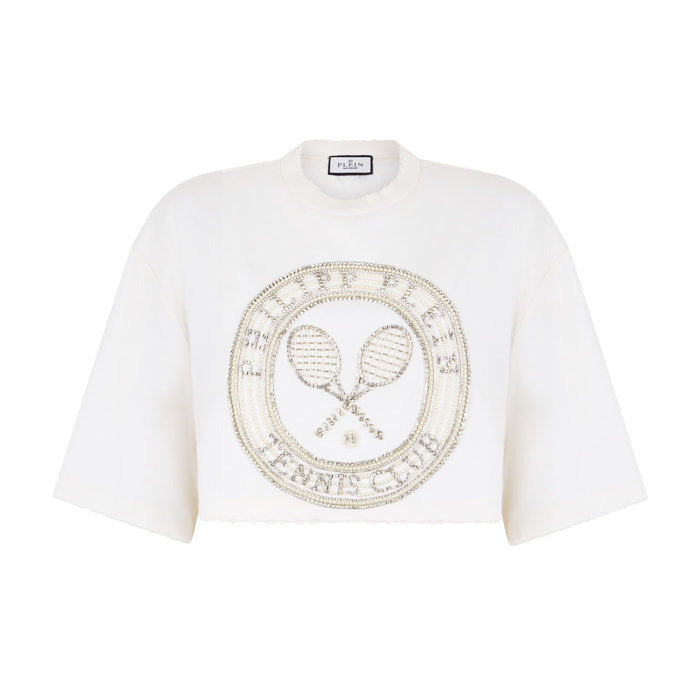 PHILIPP PLEIN Cropped T-Shirt Tennis Club