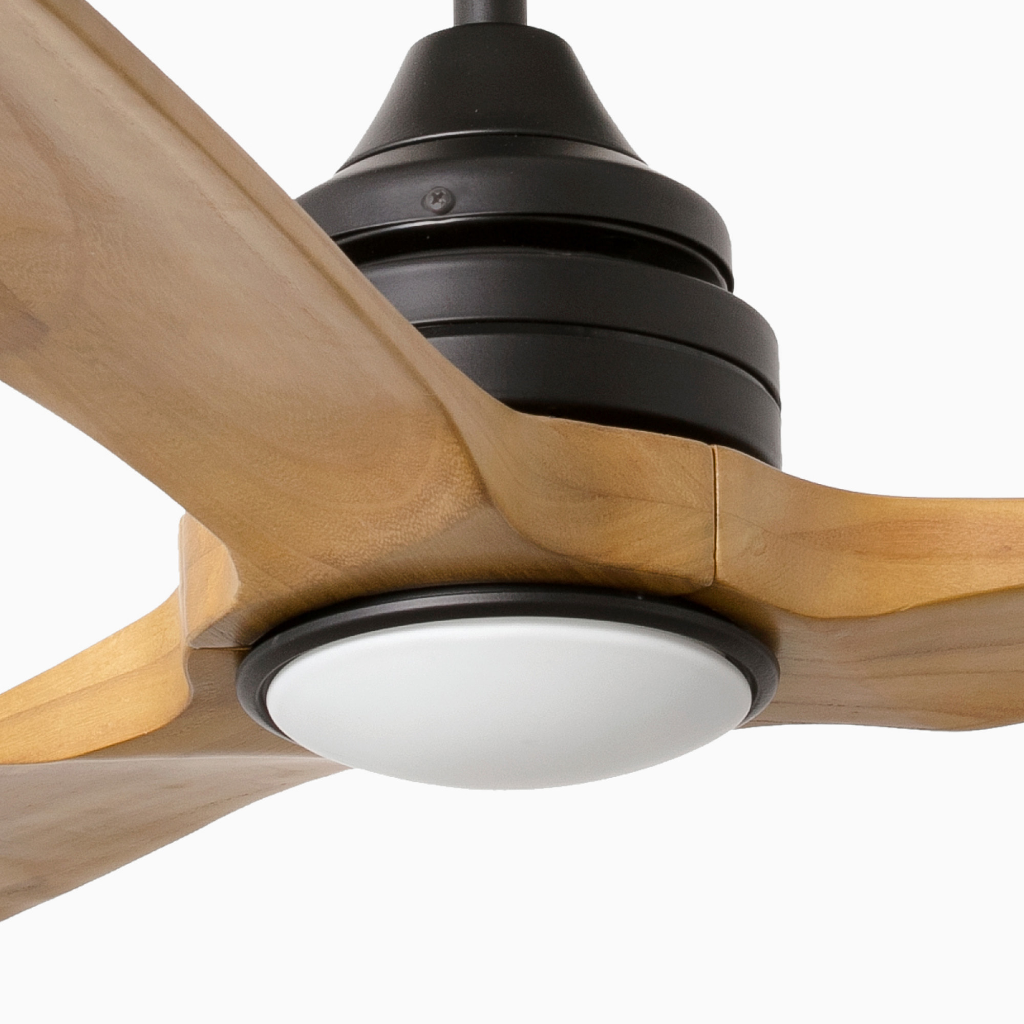 ALO L Ventilateur de plafond noir/bois TUYA CCT