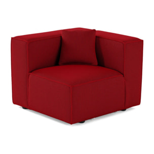 Arty - module d'assise gauche - en tissu mailles 3D - Rouge