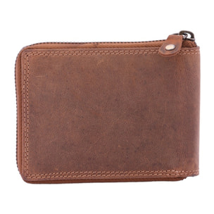 Portafoglio uomo in vera pelle - Modello False - Casual - 9.5 x 12.5 x 2.5 cm