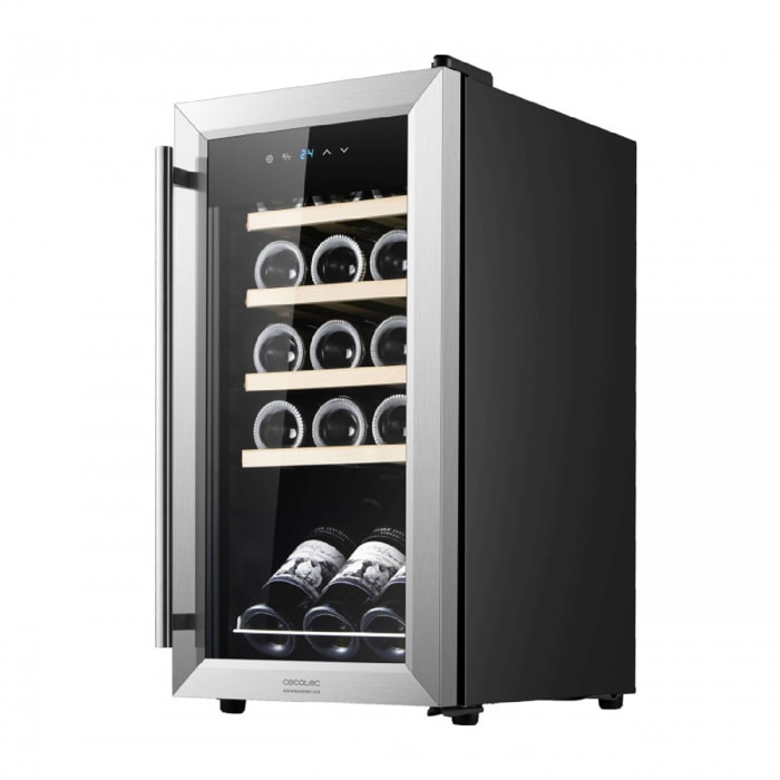 Cecotec Cave à vin Bolero GrandSommelier 1550 Inox Compressor