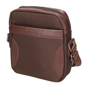 Borsa a tracolla uomo - Modello False - Pelle vegana e nylon - 18.0 x 21.0 x 4.0 cm