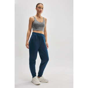 Pantaloni jogger sportivi blu con tasche