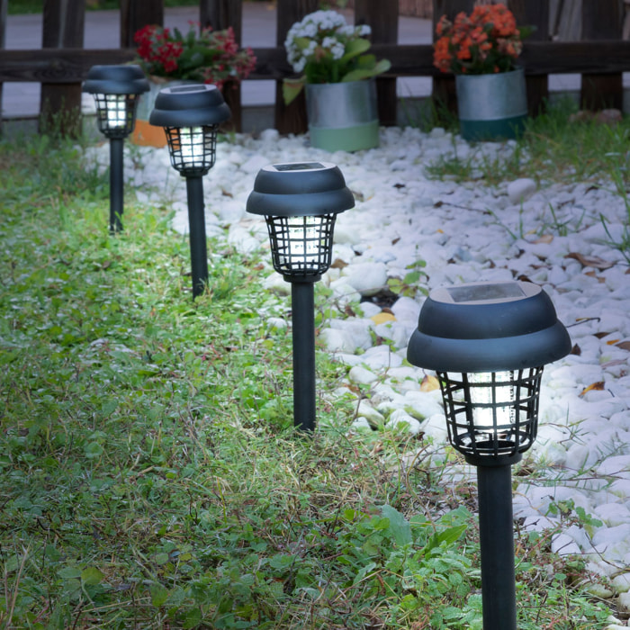 Lampada solare antizanzare - grigio - 9,5x9,5x34,5 cm