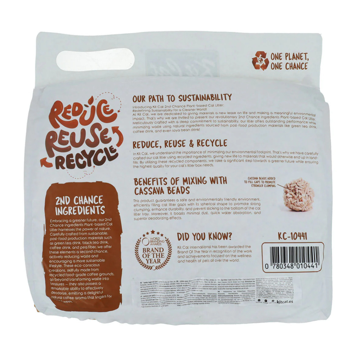 Kit Cat Arena Eco 2nd Chance - Coffee Beans (Natural) 2,5 Kg Semillas de Café , Guisante y Yuca