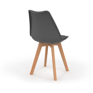 Chaises scandinave Nordia - Gris anthracite