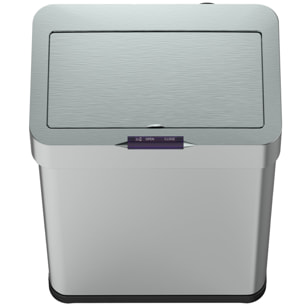 Poubelle automatique inox DAYTONA argent 70L