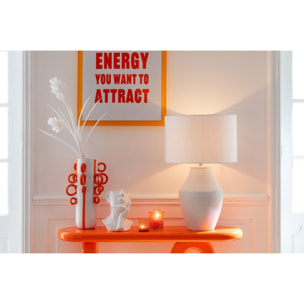 J-Line Cache-Pot Femme - polyrésine - blanc