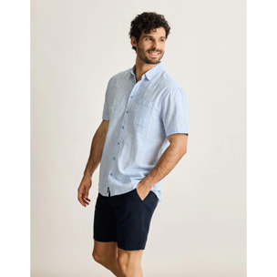 Camisa Manga Corta Azul Claro - Nocam