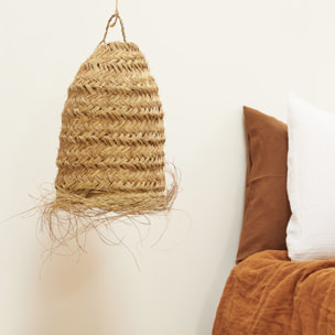 Abat-jour tube fibre de palmier - Naturel