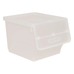 Boîte en plastique transparente à ouverture frontale 34L