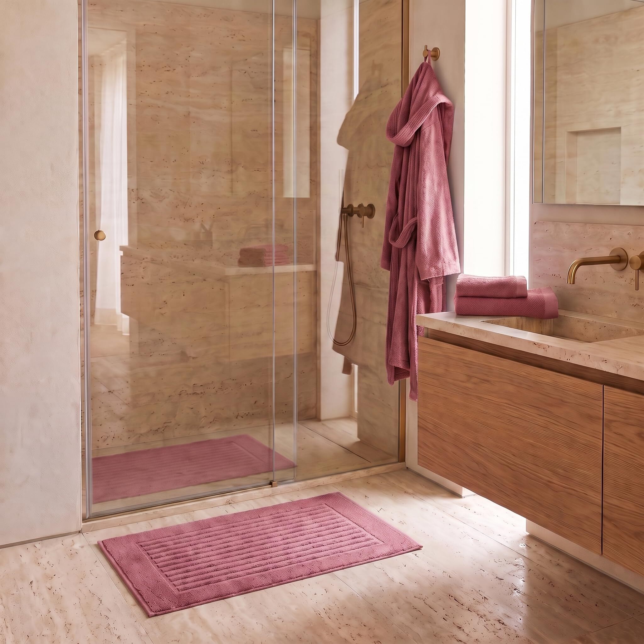 INTRECCI HOME Tappeto Bagno, in Puro Cotone 700 g, , Morbidezza Extra, Assorbenza Superiore, Elegante e Durevole