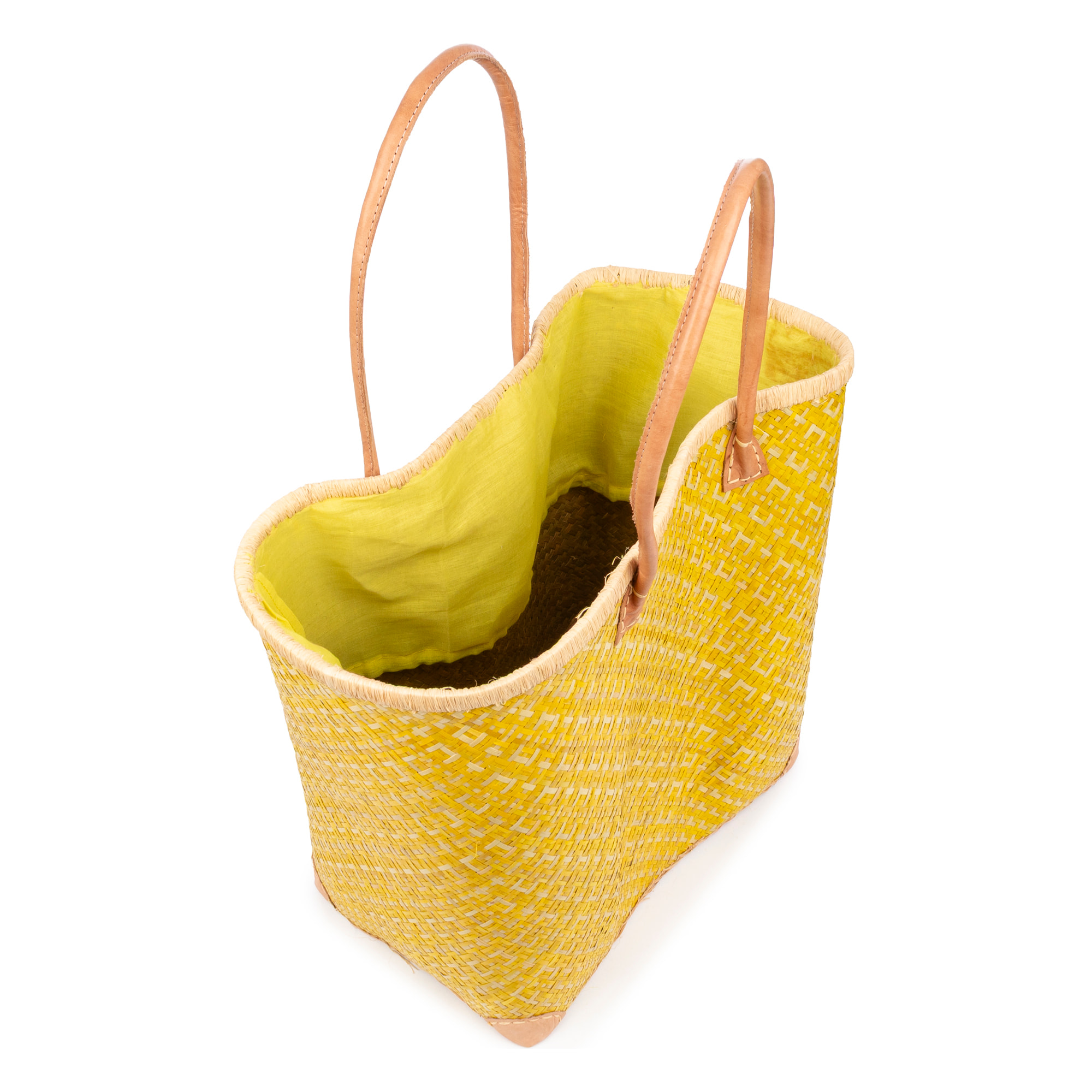 Arda bolso de hombro mujer. Fabricado en paja con asas de cuero.