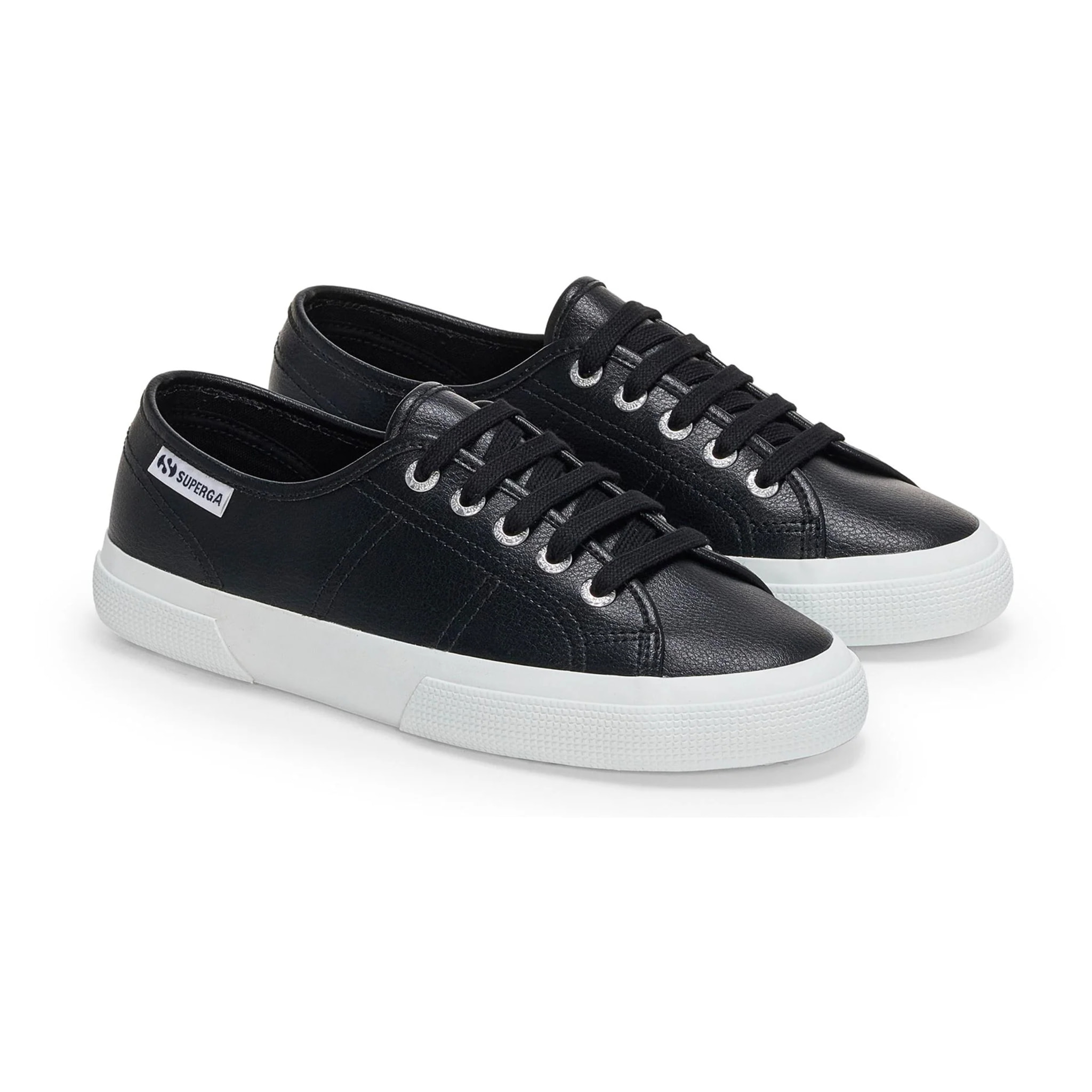 Superga - Uomo Donna Nero - 3750 Vegan Tumbled Material Leggera