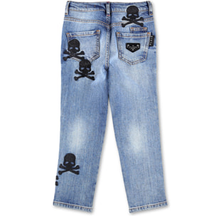 PHILIPP PLEIN Denim Trousers SKULL