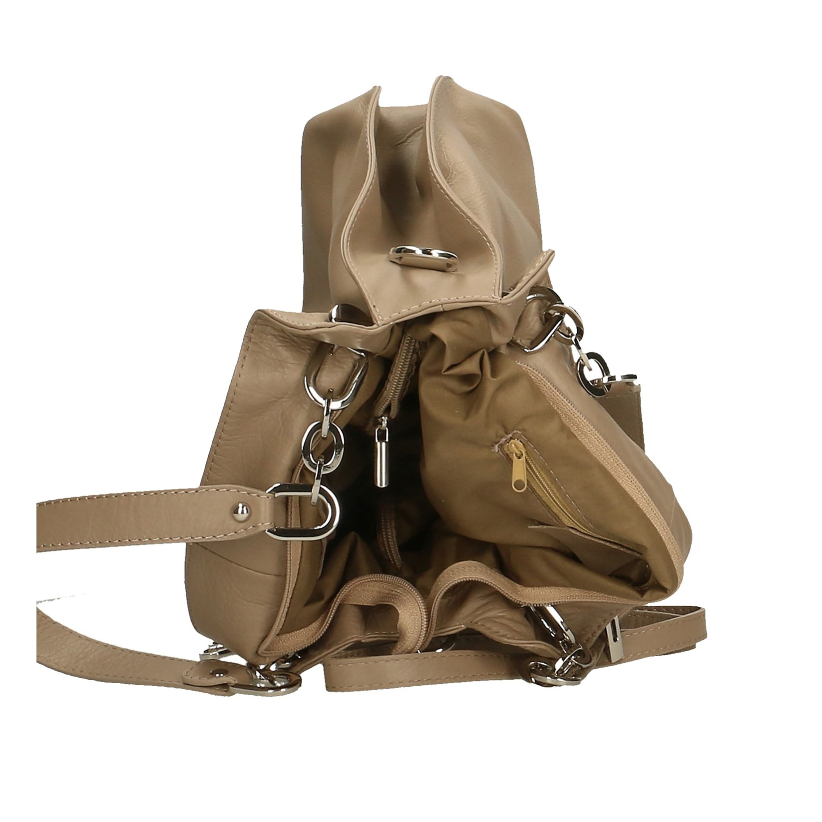Borsa a spalla da Donna Charlotta in Vera Pelle Made in Italy 30x38x12 cm