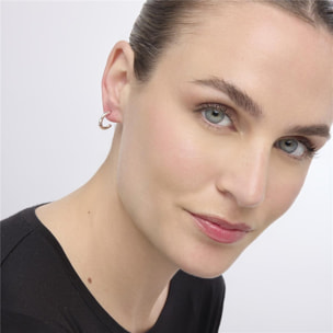 Pendientes acabado plata y Circonita Brillante