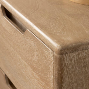 Table de chevet Dakar -bois massif de mangue-couleur arabica 40 x 62 x 35 cm