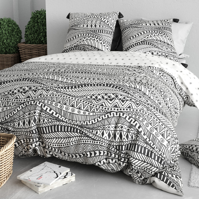 Parure Housse De Couette 3pcs 100% Coton 57 Fils OHANA