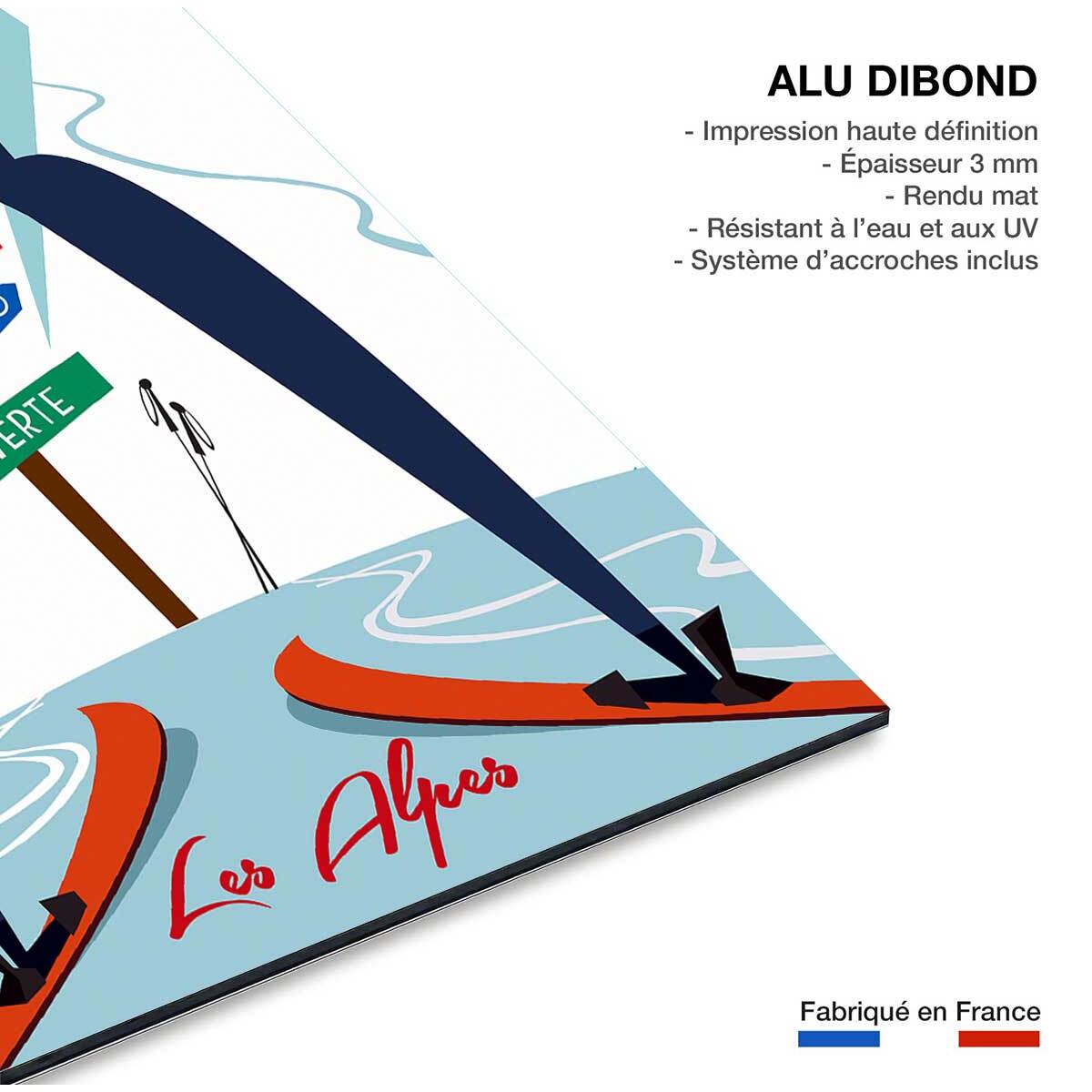 Tableau retro piste noire…ou verte! Tableau alu Dibond