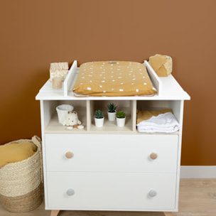 Matelas à langer avec housse motif enfantin - Bronze