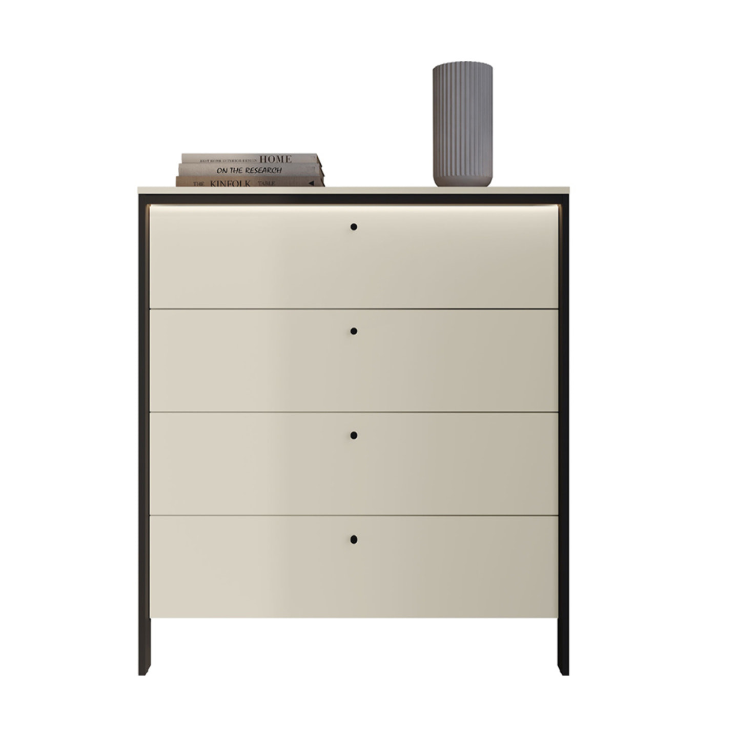 Kimi - commode 4 tiroirs - led inclus - Beige