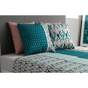 Parure De Drap 3pcs avec Drap Housse 90x190cm 100% Coton 57fils-limbe