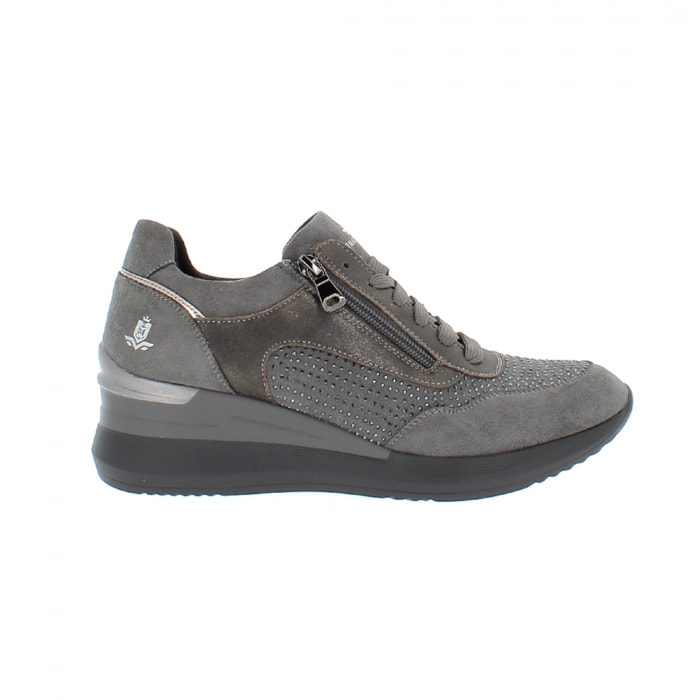 Armata di Mare Scarpe Donna Sneakers Casual con Zip Esterna AMD W22H3022 Grey