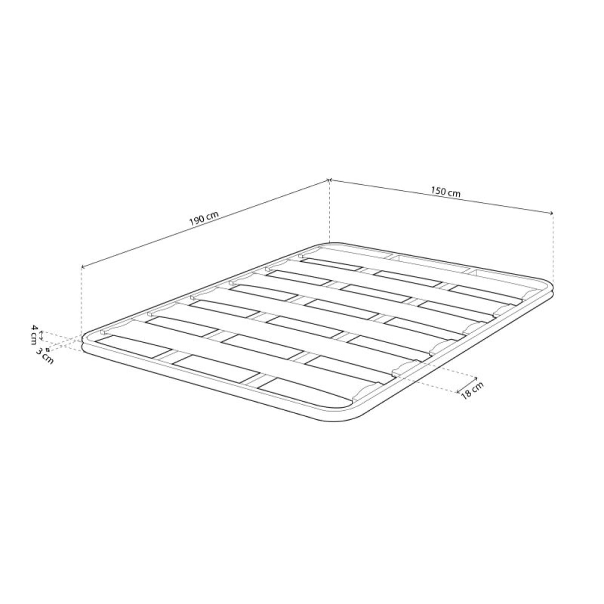Somier láminas RX Carbon - Sin patas