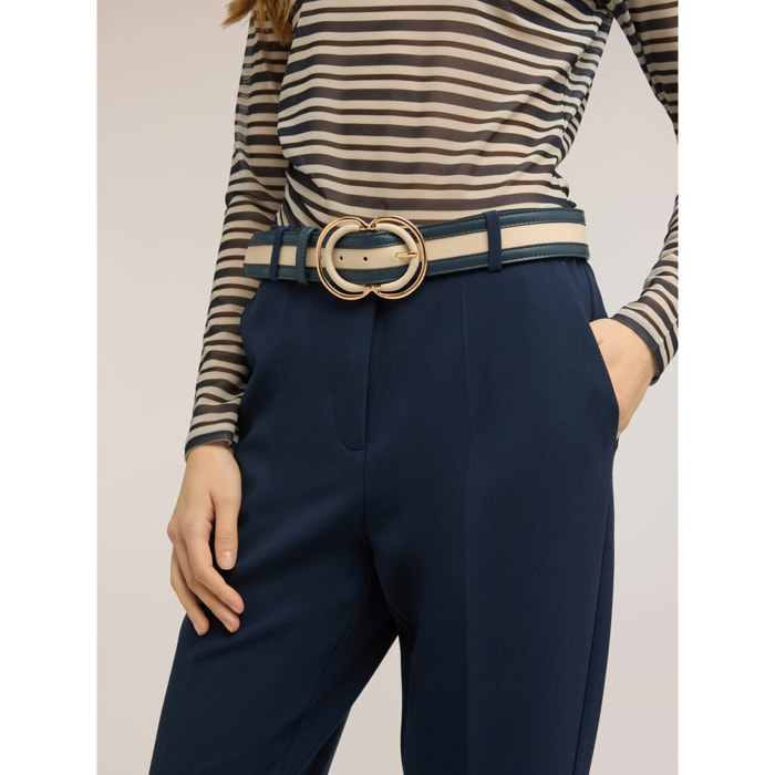 Motivi - Cintura bicolor con fibbia doppia - Blu