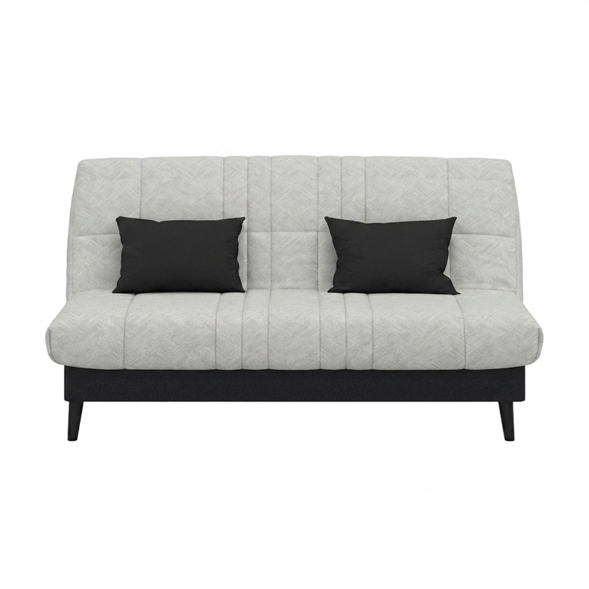 Canapé convertible Elios, matelas Simmons, 130 x 190 cm, 2 coussins offerts, Tambre perle