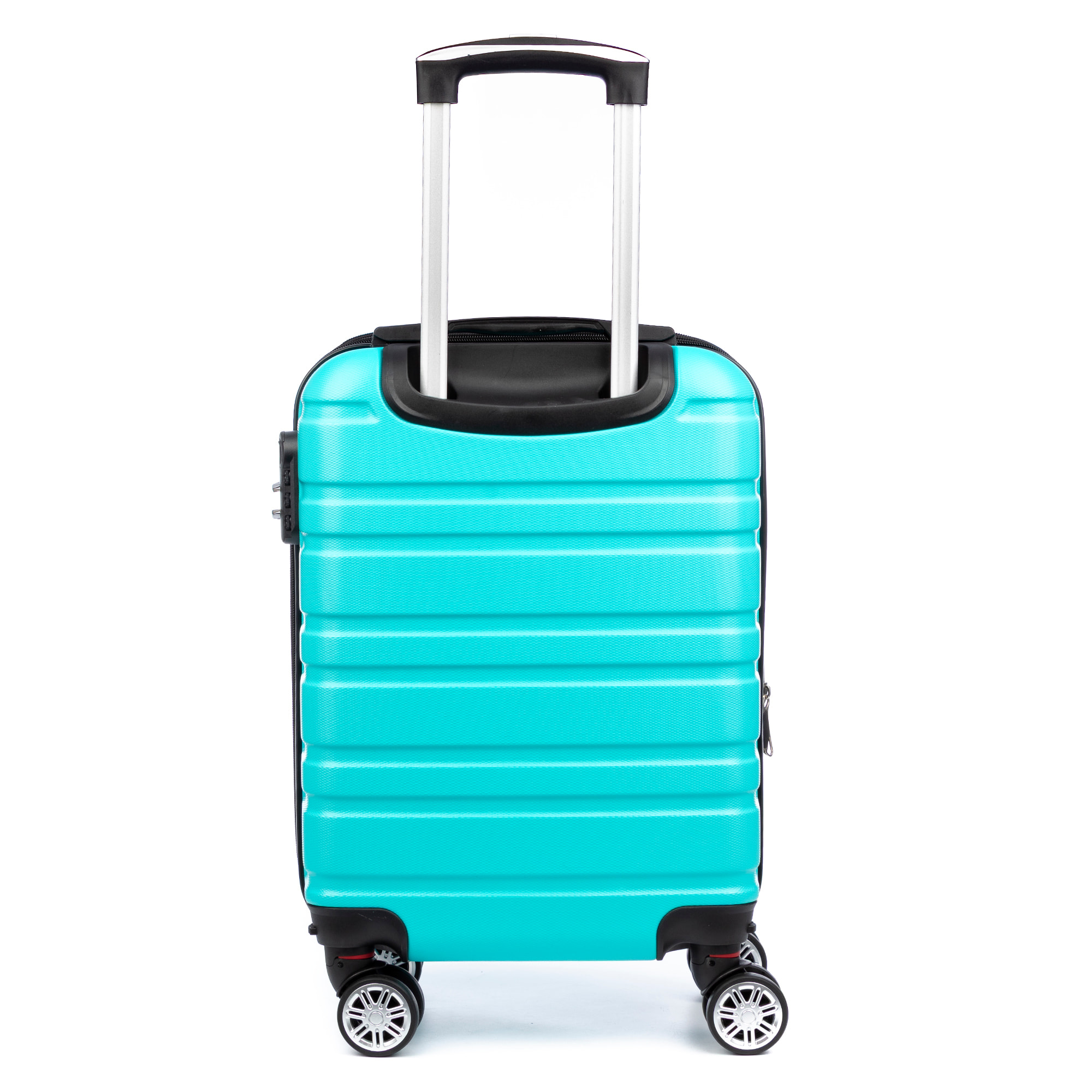 Set di 2 valigie Trolley espandibili, in materiale leggero ABS ad alta resistenza con angoli rinforzati. Chiusura numerica, 4 ruote doppie girevoli a 360° e rimovibili.