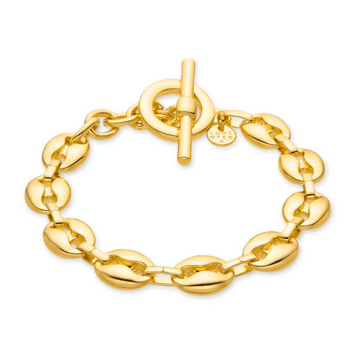 Pulsera acabada en oro amarillo de 18k