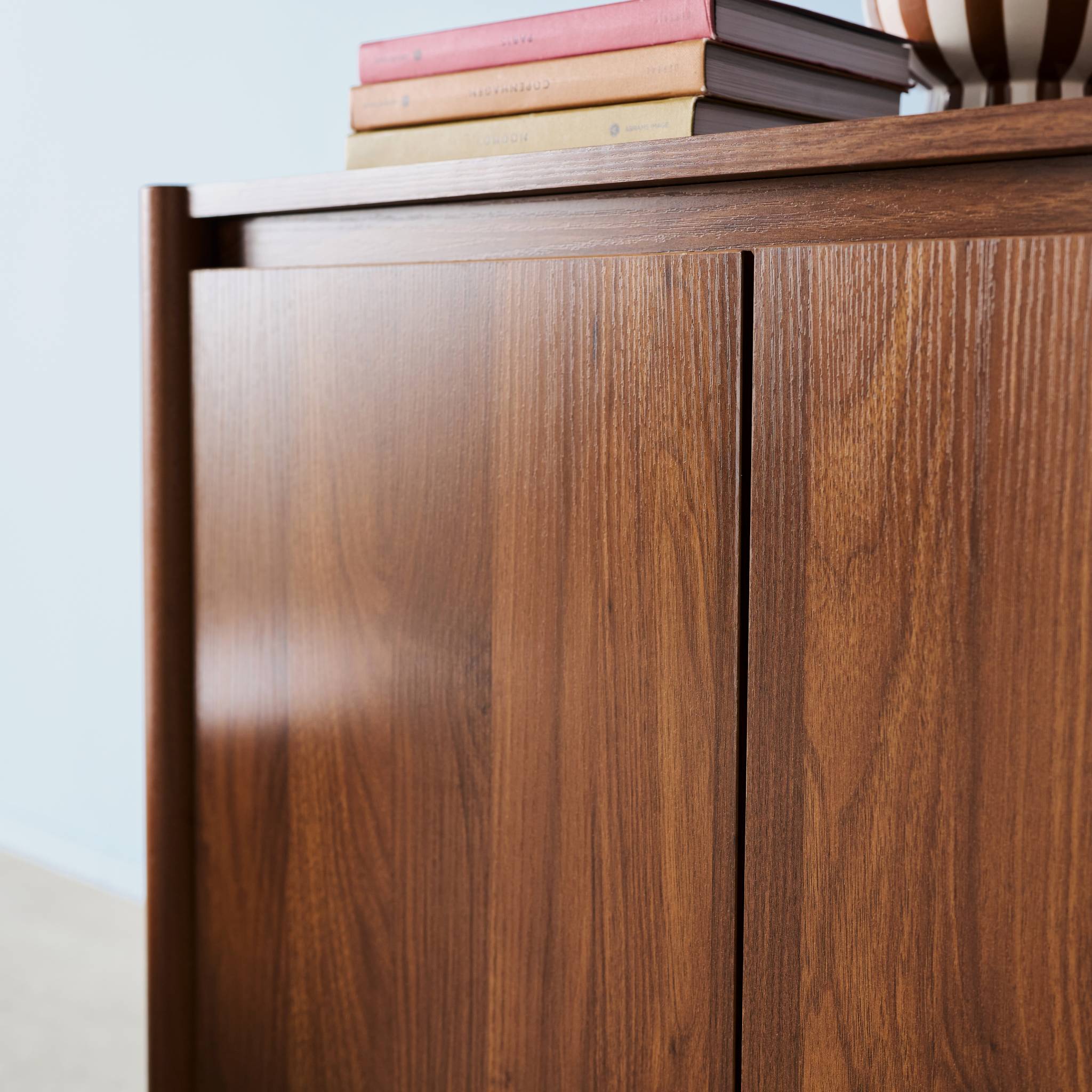 Buffet décor bois 2 portes 80cm HARMONY