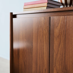 Buffet décor bois 2 portes 80cm HARMONY
