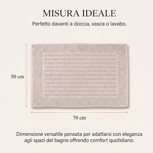INTRECCI HOME Tappeto Bagno, in Puro Cotone 700 g, , Morbidezza Extra, Assorbenza Superiore, Elegante e Durevole