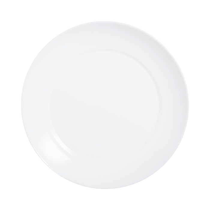 4 assiettes plates blanches 25 cm Apy - Luminarc