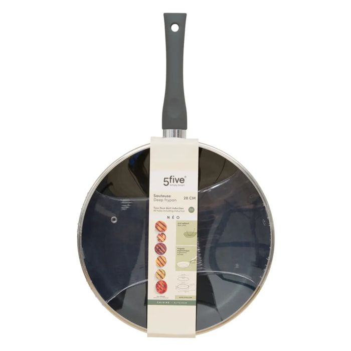 Sauteuse Neo D28cm aluminium gris