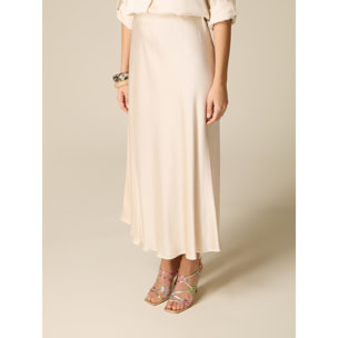 Oltre - Gonna in raso di viscosa - Bianco