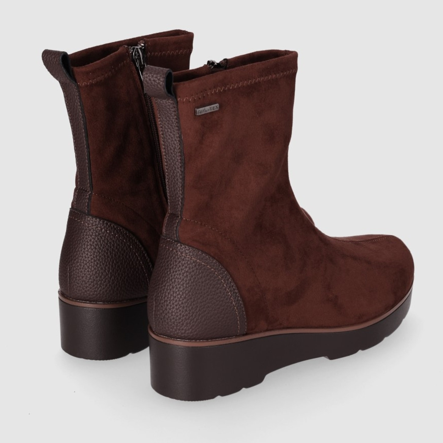 Botines de Tejido - Marron - Tacón: 5 cm