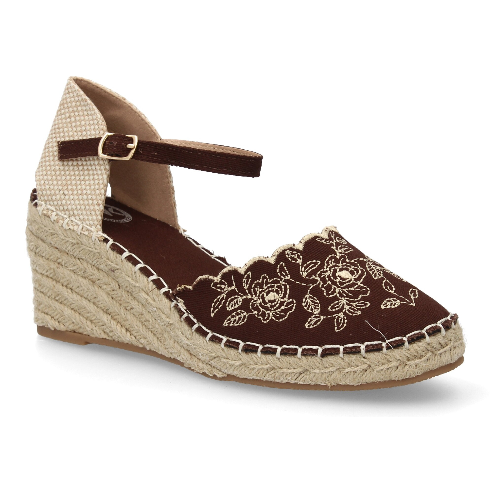 Alpargata valenciana cuña con bordado
