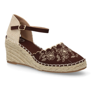 Alpargata valenciana cuña con bordado