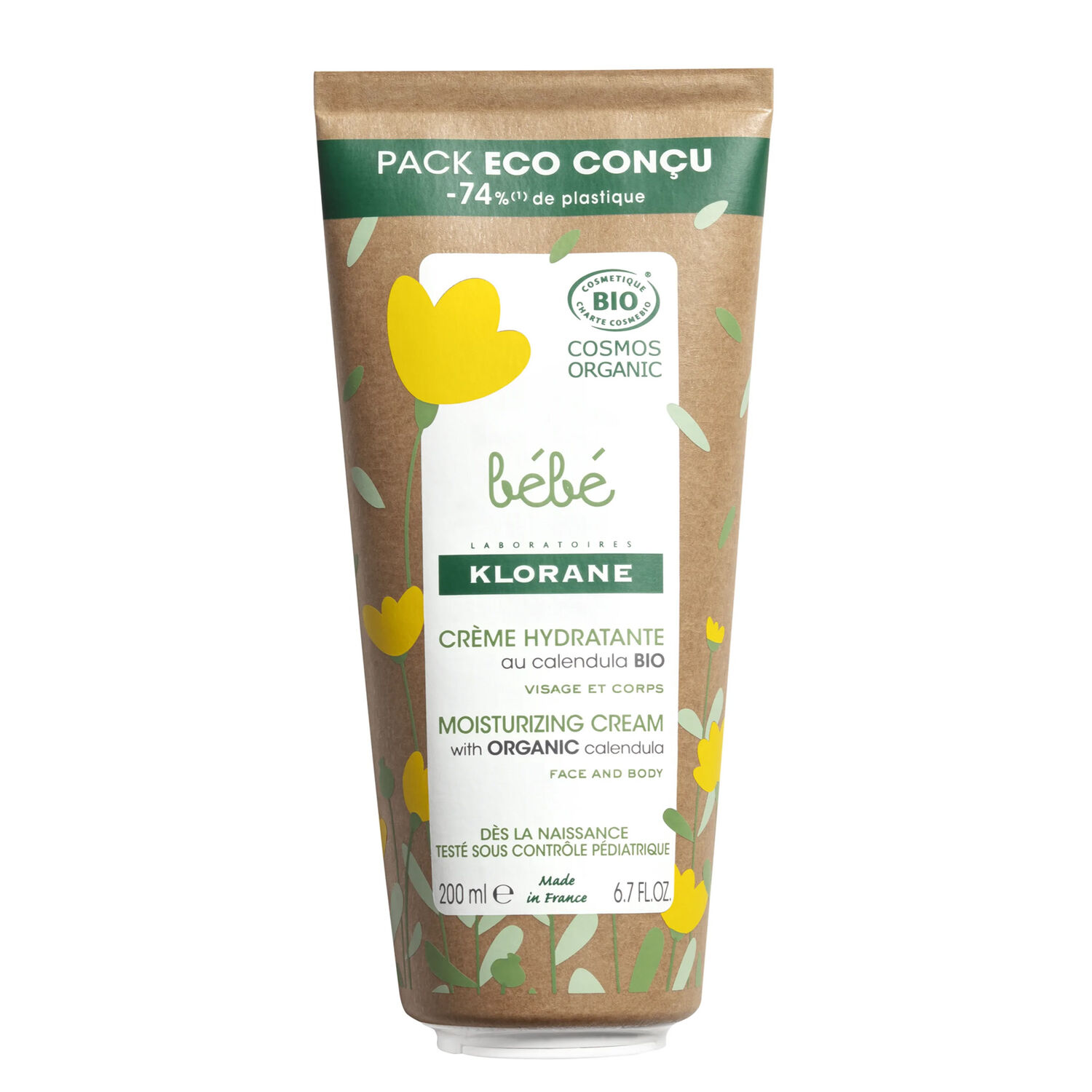 Crème Hydratante au calendula Bio - Bébé Visage & Corps 200 ml