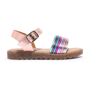 Sandali multicolori per bambini con fibbia